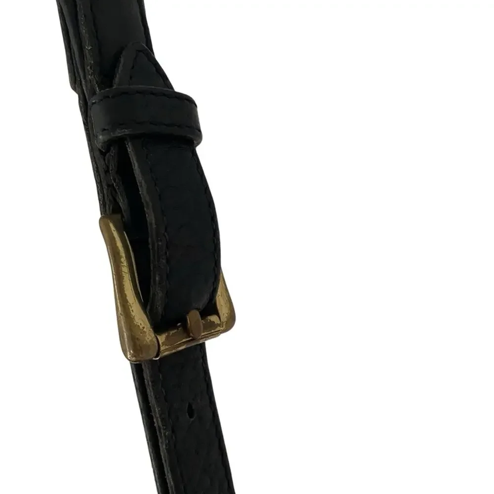 Dooney and Bourke Vintage Black Leather Pebbled Bucket Bag Purse - Picture 5 of 14